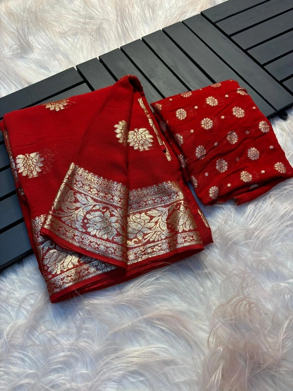 Viscose Georgette Saree  - 3
