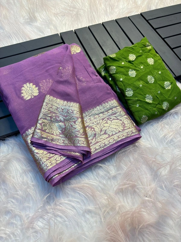 Viscose Georgette Saree  - 3