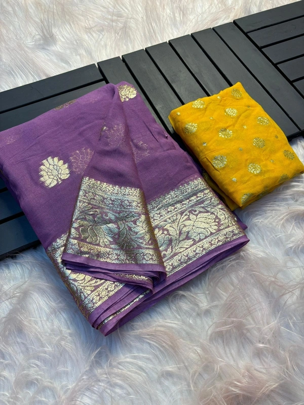 Viscose Georgette Saree  - 3