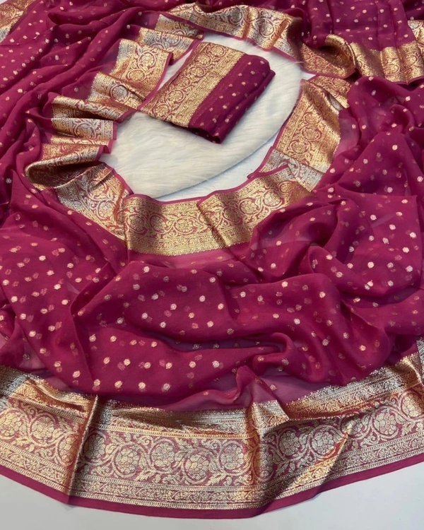 fancy pure Georgette saree