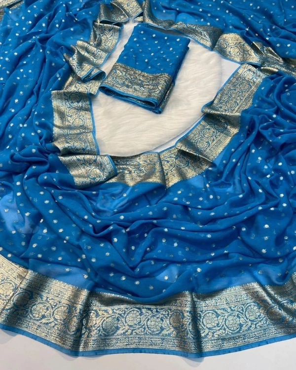 fancy pure Georgette saree