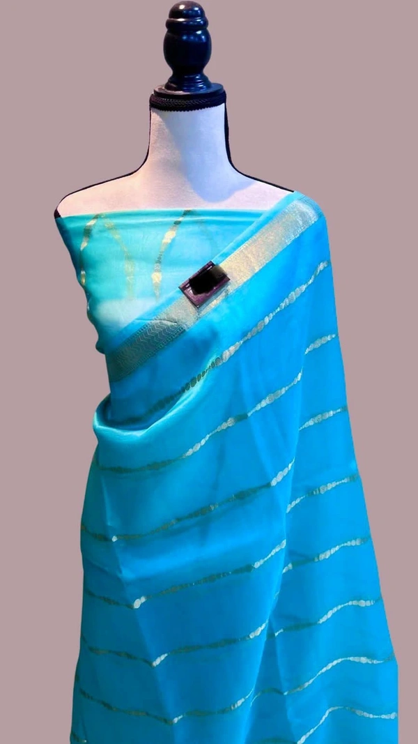 Pure Soft Organza Silk Weaving Saree  - 6