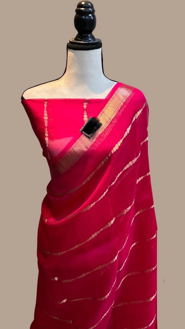 Pure Soft Organza Silk Weaving Saree  - 6
