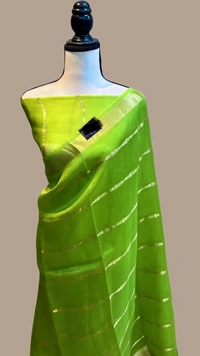 Pure Soft Organza Silk Weaving Saree  - 6