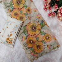 Tebi Pure orgenza silk with digital printed sarees  - Length:-5.50MTR sarees and 0.80 blouse, 1
