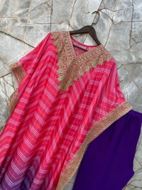 KAFTAN WITH PANTSEQUENCES EMBROIDERY WORK 