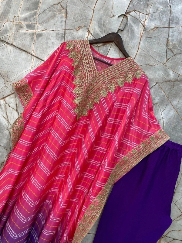 KAFTAN WITH PANTSEQUENCES EMBROIDERY WORK 