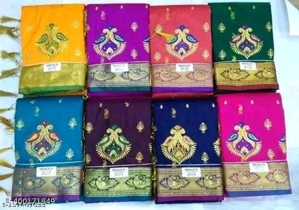 Satin Silk -Satin -Banarasi Silk - Free Size (Saree Length Size: 5.3 m, Blouse Length Size: 0.9 m)