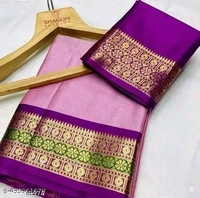 Cotton Silk Sarees - Free Size (Saree Length Size: 5.5 m, Blouse Length Size: 0.8 m), 8