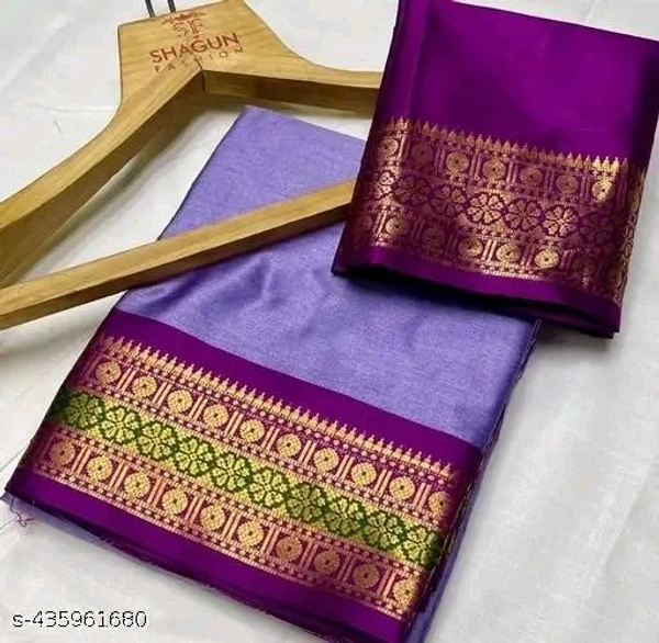 Cotton Silk Sarees - Free Size (Saree Length Size: 5.5 m, Blouse Length Size: 0.8 m), 8