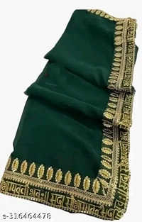  Georgette--SAREE - Free Size (Saree Length Size: 5.5 m, Blouse Length Size: 1 m), 1