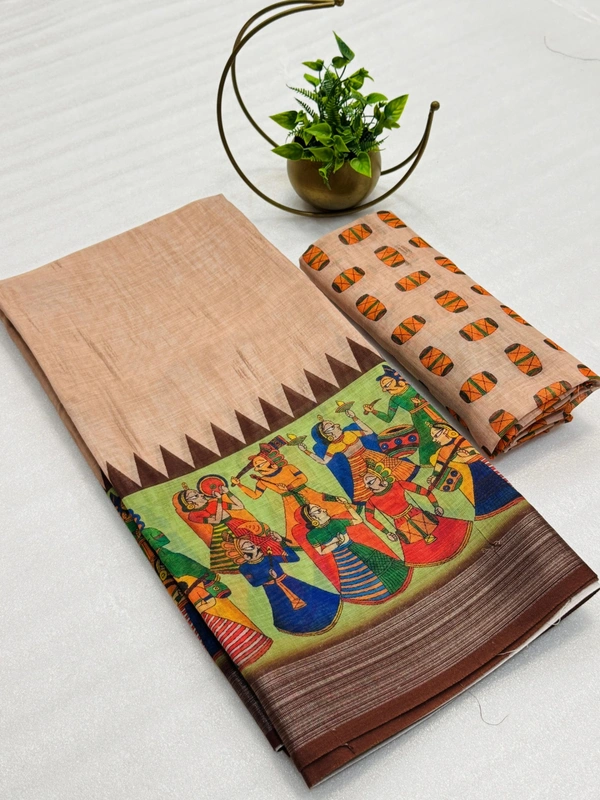 SOFT LINEN COTTON SAREE - 3