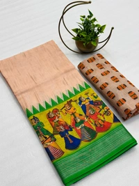 SOFT LINEN COTTON SAREE - 3