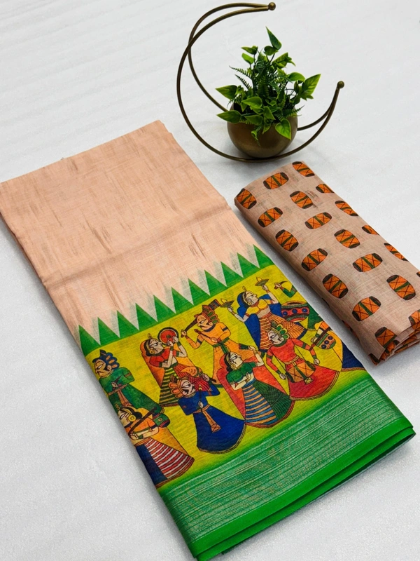 SOFT LINEN COTTON SAREE - 3