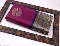 Banarasi Silk  SAREE - Free Size (Saree Length Size: 5.5 m, Blouse Length Size: 0.8 m), 4