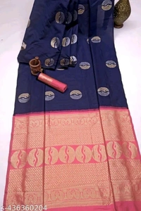 Banarasi Silk  SAREE - Free Size (Saree Length Size: 5.5 m, Blouse Length Size: 0.8 m), 4