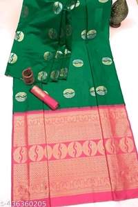 Banarasi Silk  SAREE - Free Size (Saree Length Size: 5.5 m, Blouse Length Size: 0.8 m), 4