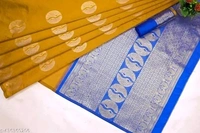Banarasi Silk  SAREE - Free Size (Saree Length Size: 5.5 m, Blouse Length Size: 0.8 m), 4