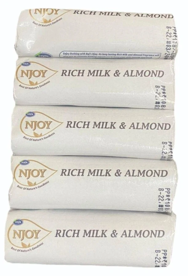 Njoy Mil & Almond Bath Soap , Buy 3 Get 2 Free - 5N x100g