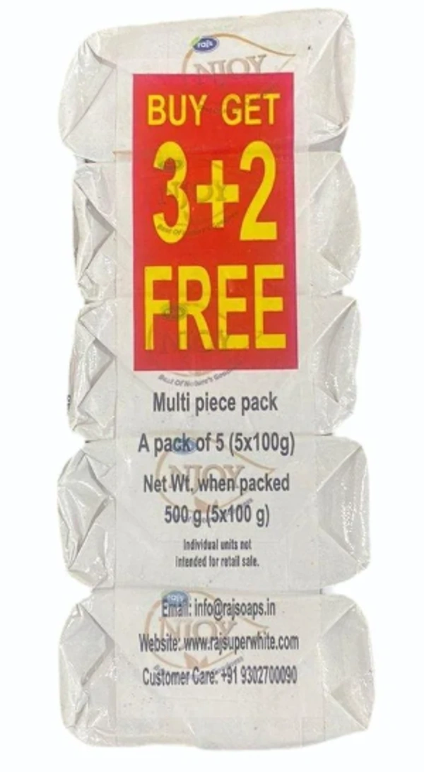 Njoy Mil & Almond Bath Soap , Buy 3 Get 2 Free - 5N x100g