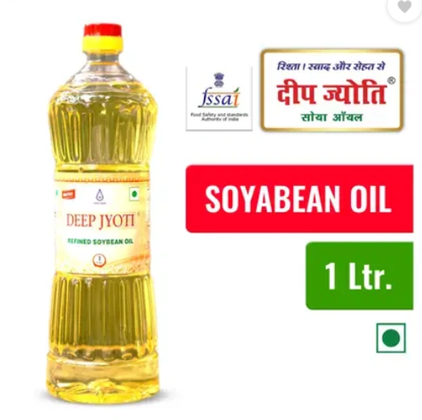 Deep Jyoti Refined Soyabean Oil Plastic Bottle (1 L)
