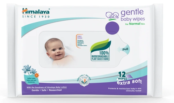 Himalaya gentle baby wipes 12 pcs