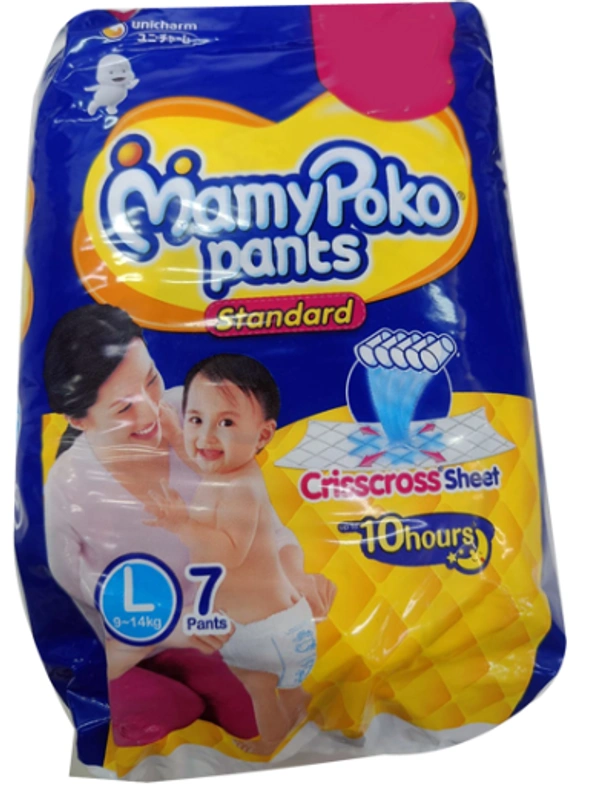 MamyPoko Standard Diaper Pants Large, 7 Paints - Large