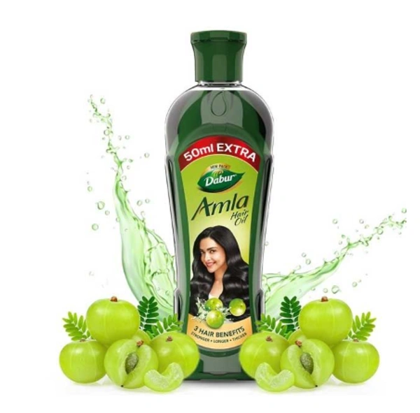 Dabur Amla Hair Oil - ( 275 ml + 50 ml  )| For Strong, Long and Thick hair | Nourishes Scalp | Controls Hair Fall, Strengthens Hair & Promotes Hair Growth , 325 ml - 