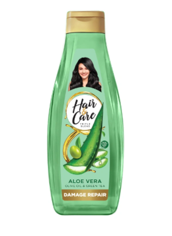 Hair & Care Damage Repair Non-Sticky Hair Oil with Aloe Vera, Olive Oil & Green Tea , 300 ml - 