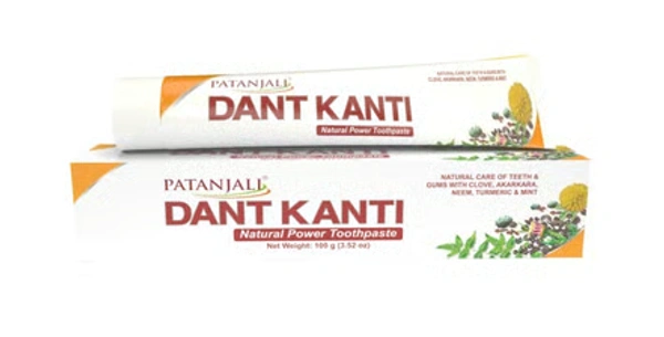 Patanjali Dant Kanti Natural Herbal Toothpaste , 100g - 