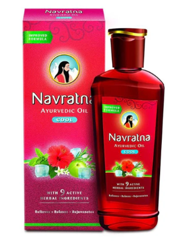 Navratna Ayurvedic Cool Hair Oil , 45 ml - 
