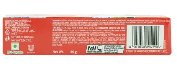 Closeup Toothpaste | Long lasting 18 Hours Of Fresh Breath & White Teeth , 80g - 