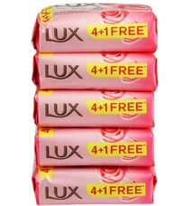 Lux soft Touch French Rose & Almond Oil Soap  (Buy 4 Get 1 Free) , 4N x 100g - 