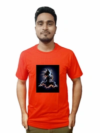 Stylish Mahadeb Printed Red Tshirt - M, White