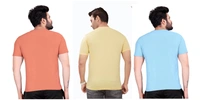 Stylish Combo Pack Round Neck printed polycotton tshirts pack of 3 - M, Multi Colour