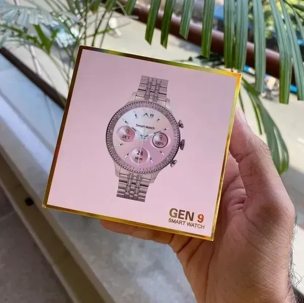 Round Rose Gold Fossil Gen 9 Diamond Edition Smartwatch