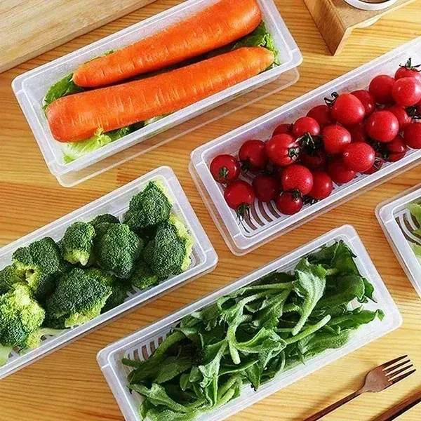 Freezer Storage Containers for Vegetables & Fruits, Pack of 6, 1500ml