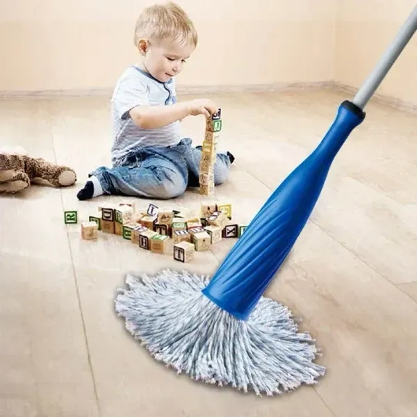 MAPPERZ Durable Wooden Long Rod Cotton Mop/Broom with Bottle Shape Cover | Versatile Cleaning Tool for Home, Ideal for Floors, Windows, and Hard-to-Reach Areas (Pack of 1)