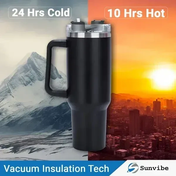 nsulated Tumbler with Lid and Straw 1200ml Travel Mug Leakproof Double-Walled Vacuum Sealed Thermal Cup for Hot & Cold Drinks, beverage, Reusable Coffee Mug for Office Gym Outdoor (Rose Quartz Pink )