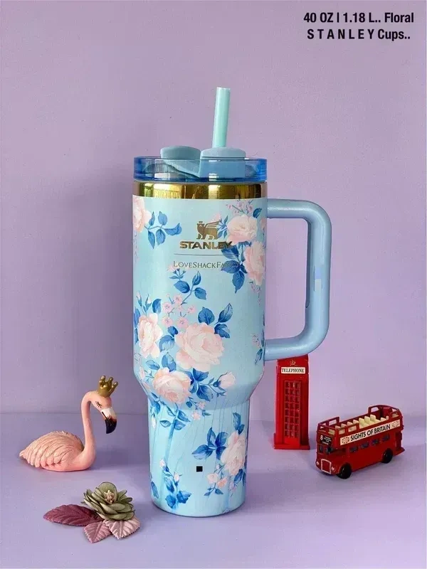 Stanley Floral Print Quencher H2.0 Insulated Tumbler (40 OZ | 1.18L)