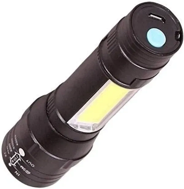 Wowbin Small Sun 3 Mode Rechargeable Electric Small Compact Torch Full Metal Body with Charging Adaptor Torch | Pack of 1