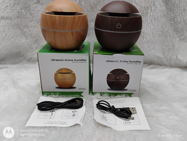 Wooden Cool Mist Humidifiers Essential Oil Diffuser Aroma Air Humidifier with Colorful Change for Car, Office, Babies, humidifiers for Home, air humidifier for Room