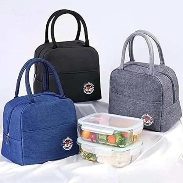 Insulated Lunch Bag for Women Men, Reusable Lunch Tote Lunch Box Organizer Cooler Bag with Front Pocket for Work Travel Picnic