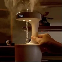 Raptas (Only 15 Year Warranty) The Floating water machine, or anti-gravity humidifier 2024 Upgrade Cool Mist Desktop with LED Clock Display, Auto Shutdown Power-Off. 800 ml