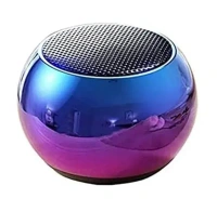 RS Trading Mini Speaker Boost 4 Colorful Wireless Bluetooth Speaker Mini Electroplating Round Steel Speaker (Random from 4 Colour)