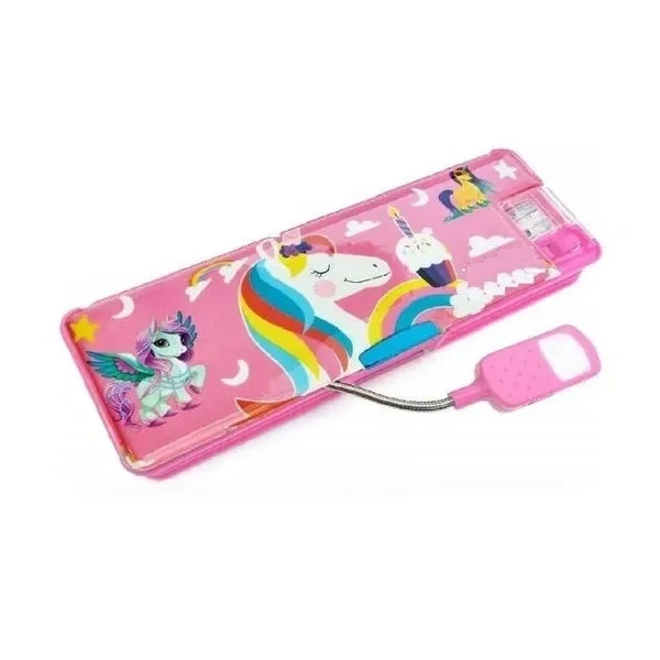 Multipurpose Magnetic Pencil Box with LED Lamp and Sharpeners
