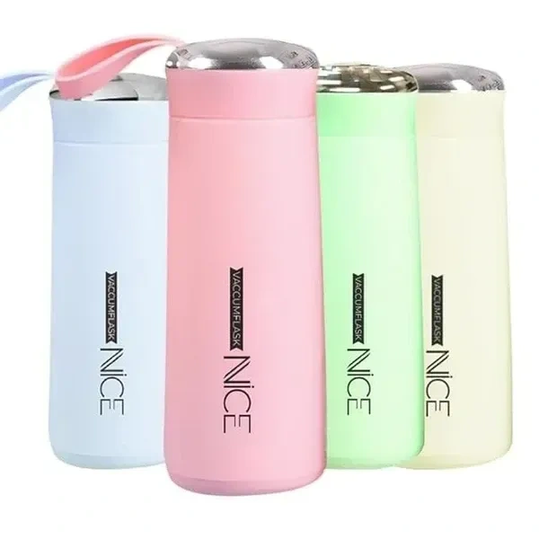Nice Vacuum Insulated Stainless Steel Water Bottles, Random Color, Pink and White, 700ml