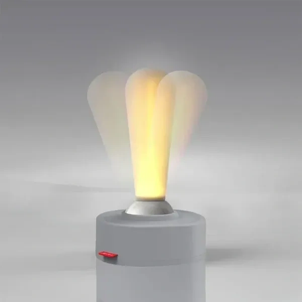 NYRWANA Table Lamp, LED Lamps for Home Decoration, Night Lamp for Bedroom, Night Lamp, Lamp for Living Room, Lamp for Bedroom, Table Lamp for Bedroom, 2 Levels Brightness Adjustment - Plastic (White)