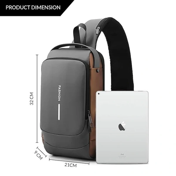 Modish Trendy & Stylish Shoulder Crossbody Sling Bag, Black, Fits Phone, Converts to Backpack (Black)