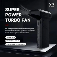 XOYO Super Powerful Turbo air Blower | Handheld 3rd Generation Brushless Motor 130000 RPM | 3 Speed | 3000mAh Rechargable | Multi Usage for Car | Home | Workshop | Electrical Works